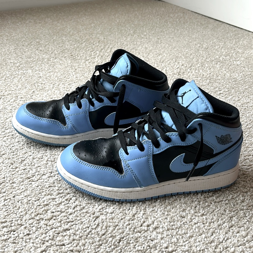 Youth Blue and Black Air Jordan High-Top Sneakers